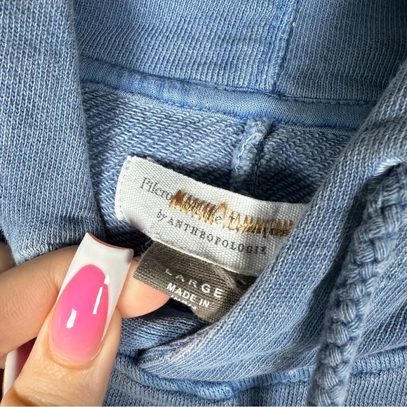 Pilcro by Anthropologie Flynn Blue Peplum Hoodie Size Large - Picture 10 of 16